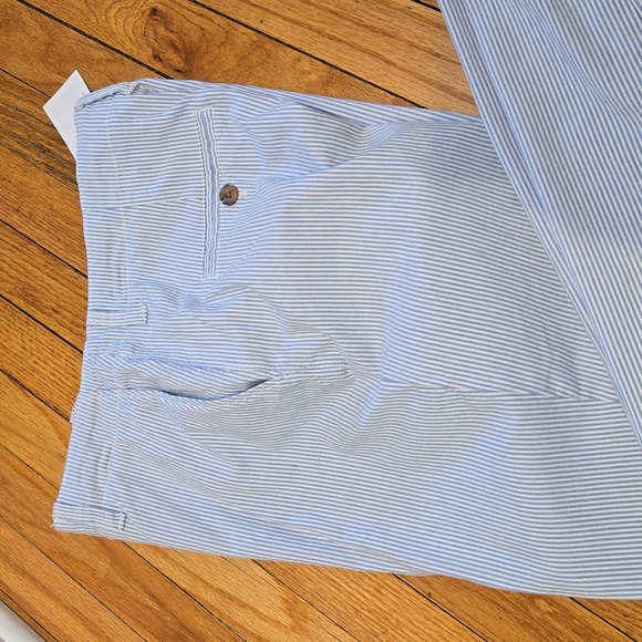 H&M ▪︎ Women's Mattress Ticking Blue & White Stripe Pants, Size 10, NWT - Picture 2 of 11